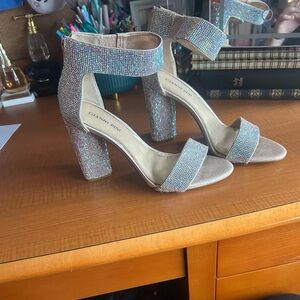 Gianni Bini Iridescent Rhinestone Heel